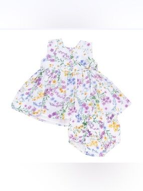 Angel Dear Kimono Dress and Bloomers - Cottage Climbing Floral